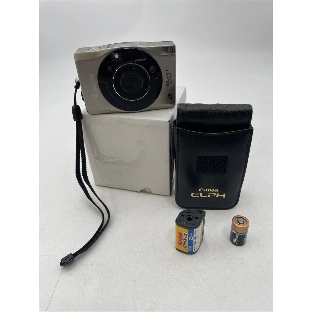 Canon ELPH 370Z Advantix 24mm Cartridge Point & Shoot Film Camera+Battery Tested